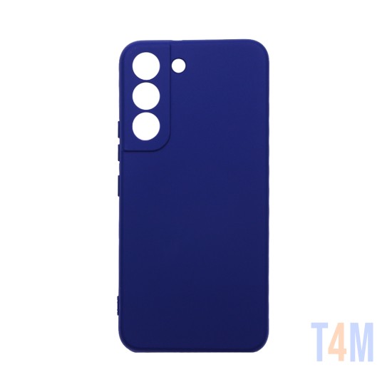 Capa de Silicone com Moldura de Câmera para Samsung Galaxy S22 Azul Escuro